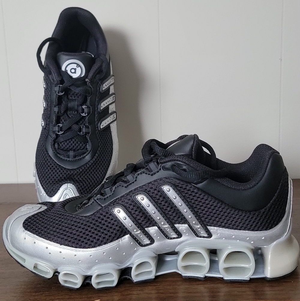 Women's Black and Silver Athletic Sneakers - Like Brand New Worn Once